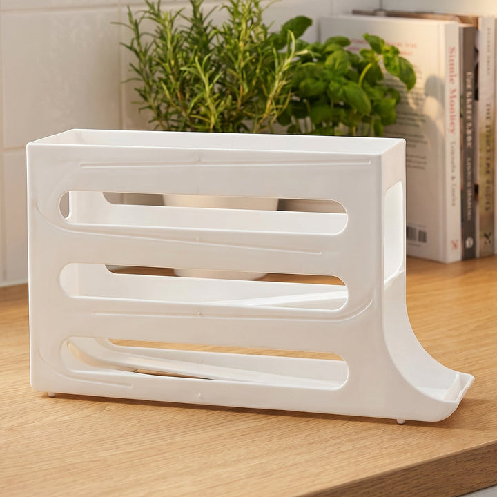 Plastic Egg Storage Organizer – Space-Saving Fridge Tray For Neat Kitchen Organization