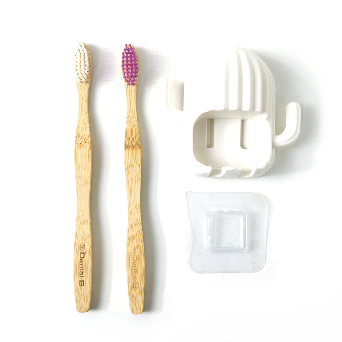 Wall Mounted Toothbrush Holder Set – Hygienic Bamboo Brushes