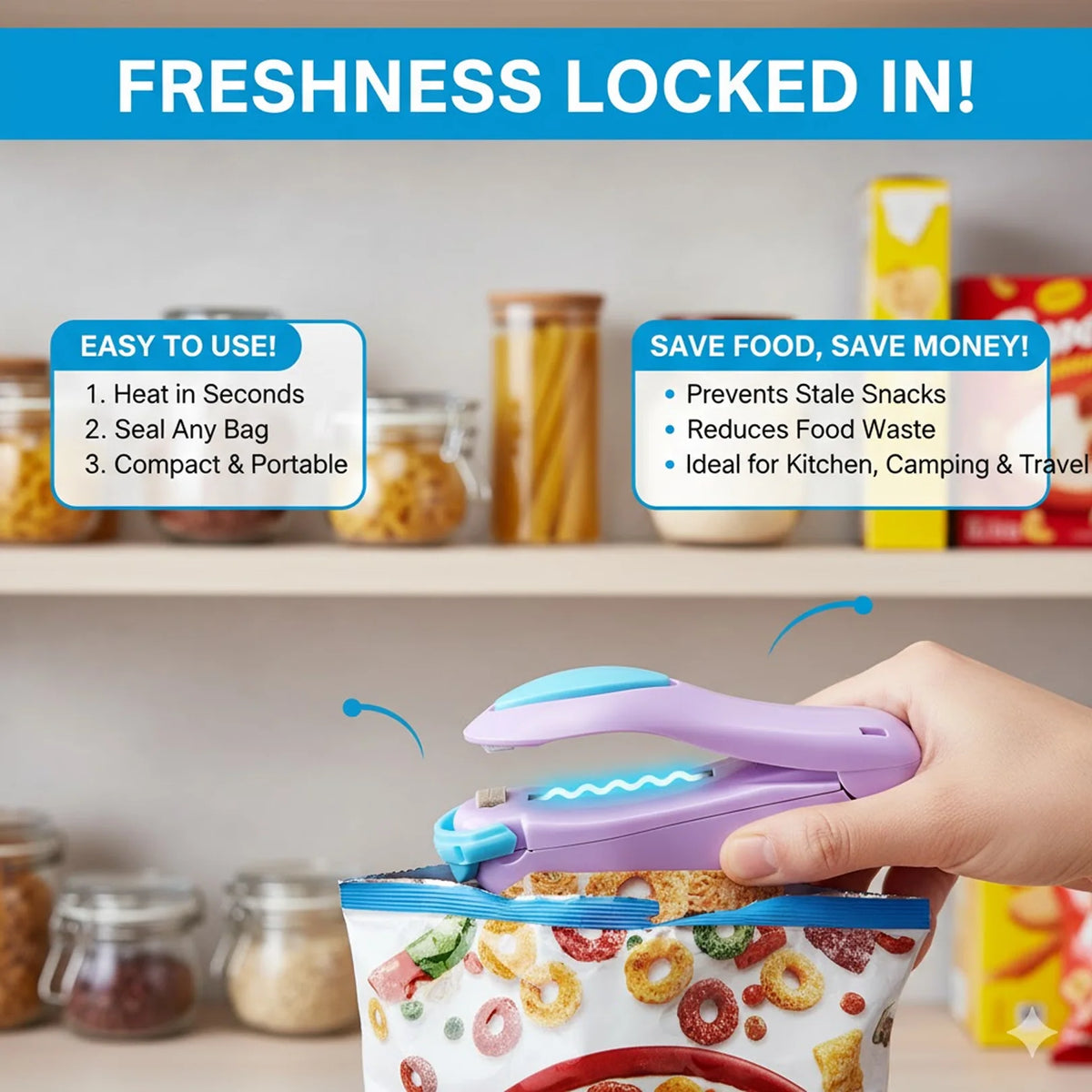Mini Heat Sealer – Portable Snack & Food Bag Sealing Machine