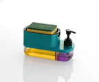SELL ON 3 IN 1 HAND WASH & DISH SOAP DISPENSER WITH SPONGE HOLDER, Plastic, 1000 ml